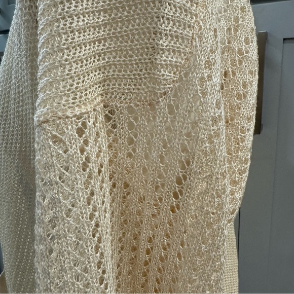 Anthropologie Akemi + Kin Lightweight‎ Cream Off White Ecru Boho Cardigan OSFM - Picture 4 of 9
